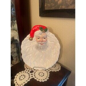 1993 OCI 3D Santa Face Christmas Plate